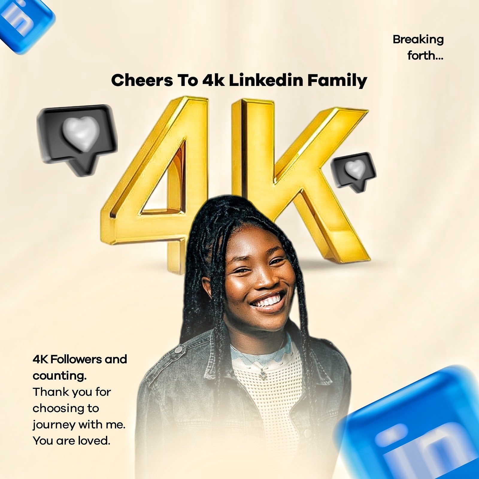 Gloria's LinkedIn followers flyer